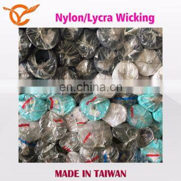 Made In Taiwan Nylon/Lycra Wicking For Sports Wear Fabric Stock Lots