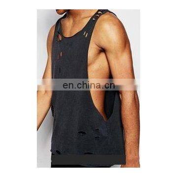 gym Singlet - Mens 100% Cotton Gym Singlet - Gym Tank Top - Racer Back Singlet