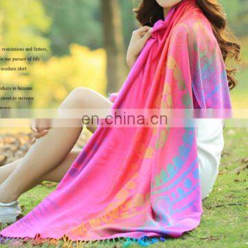 100% Cotton 7 Multicolours Phoenix Tail Design Winter Head Wraps and Shawls photo-4