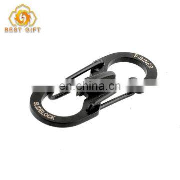 High Quality Stainless Steel Black Carabiner Keychain