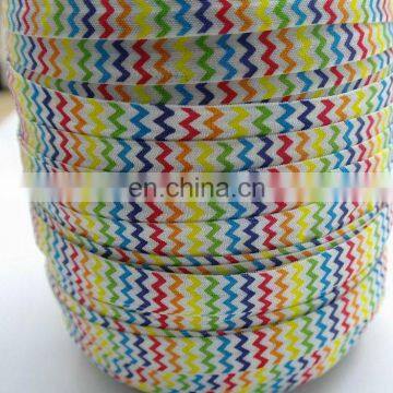 Fashion sublimation printed foldover elastic band