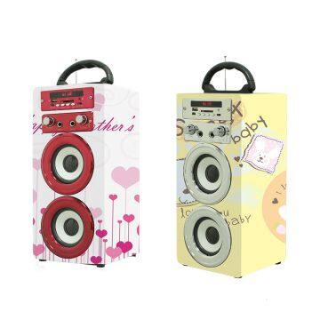 Wonderful Sound Rechargeable 1200mah Wireless Karaoke Party Speaker Outdoor Music System With USB/AUX/TF Card/Microphone photo-2