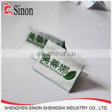 2016 Hot sale professional custom statin/Damask size label private woven label