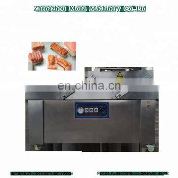 double chamers nitrogen dry fish vacuum packing machine