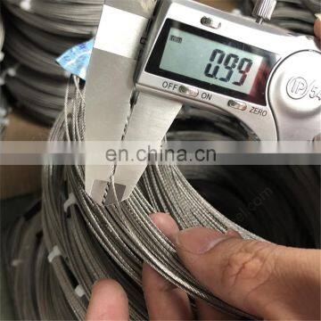 1x19 Diameter 1mm 316 Stainless Steel Wire Rope