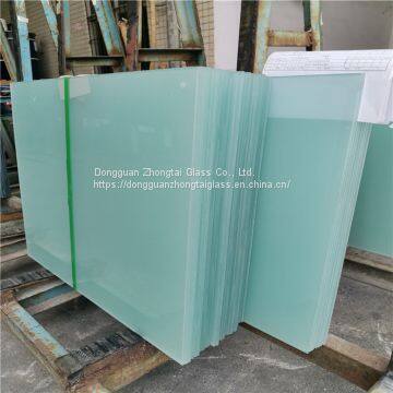 China glass manufacturer supply full tempered frosted glass