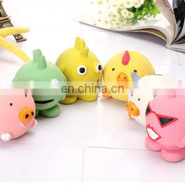 China factory price smart latex animal toy chew chicken pig cow toys for small dogs teddy bear