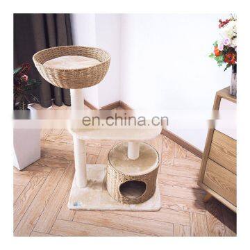 New design simple natural paradise weaving cat climbing tree house