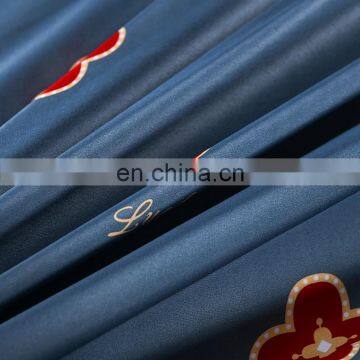 2020 Summer New Arrival Washed Silk Polyester Cooling Touch Reactive Printing Full Size Bed Linen Comforter Summer Bedding Set photo-6