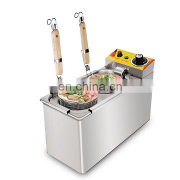 2 basket pasta cooker noodle cooking machine