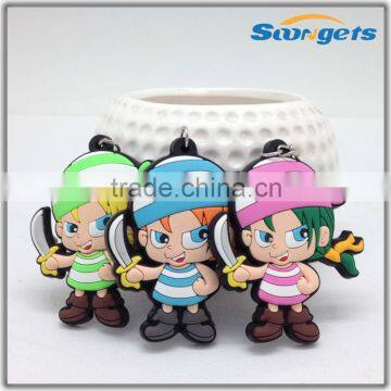 Soft 3D Custom Rubber Keyring Wholesale