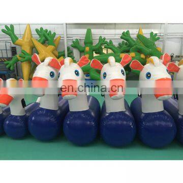 Outdoor Kids Fun Inflatable Horse Racing Inflatable Race Track With Horse Run