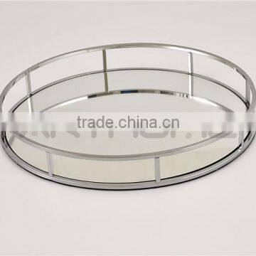 Environmentally Glass Mirror Luxury Tray photo-4