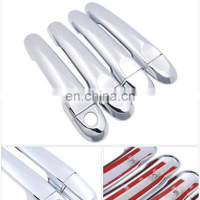 for Nissan Micra K13 Renault Puls 2011~2019 Chrome Door Handle Cover Exterior Trim Car Stickers Accessories 2012 2013 2014 2015