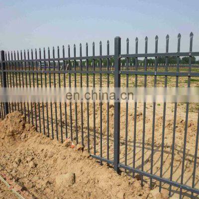 Hot galvanized steel poles ornamental commercial wrought iron fence