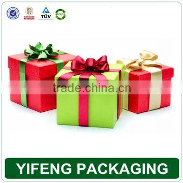 Red Fancy Color Paper Gift Box, Christmas Red Gift Box photo-2