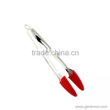 New arrival kitchen utensils Silicone+ stainless steel food tongs wholesale price