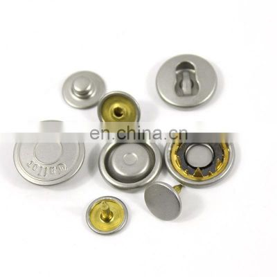 Spring High Quality Metal Custom Logo Stud Brass Snap Button For Leather Garment