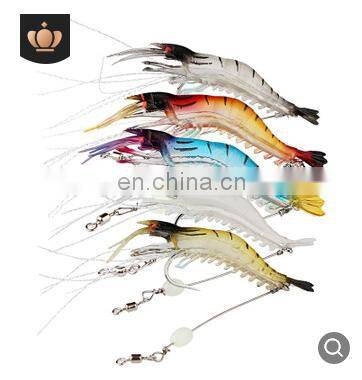 9cm 6g Luminous Shrimp Silicon Soft Artificial Bait With Hooks Swivels  Pesca Sabiki Rigs Fishing Tackle