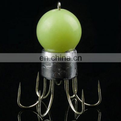 Glow Luminous and many colors cuttlefish octopus tow fishhooks  lead Squid jig hook  high carbon steel  for sea fishing