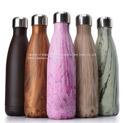 Portable stainless steel motion filter water bottle removes viruses and bacteria