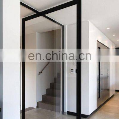 Modern Design Big Metal Entrance Door Glass Wrought Iron Entry Pivot Door photo-3