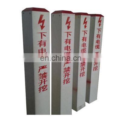 Customized FRP GRP Fiber Glass Plastic Warning Signs Pile