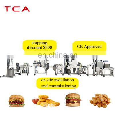 burger making machine chicken nuggets breading hamburger patty forming machines