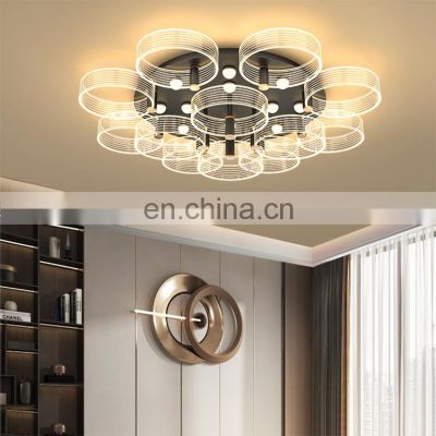 2021 Zhongshan Professional Indoor Luxury Decoration Acrylic Living Room Modern LED Ceiling Light