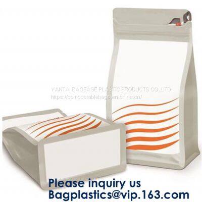 Bio, Eco, Compost, Square Bottom, Flat Bottom, Stand Up, Side Gusset, Zipper Top, With Window, Tear Notches photo-2