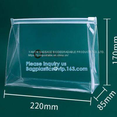 Cosmetic Ziplock Clear Bubble Bags/Hot Sale Slider Zipper Bag, Slider Hook Hanging Zipper Bag, Slider Zipper PVC Pencil photo-3