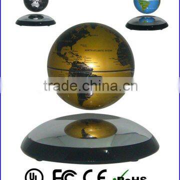 magnetic floating globe for perfect gift & present,levitating floating gold&black globe