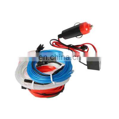 EL cold light full car 5v set USB drive car interior decoration led light line Fit all DC 12V Cars