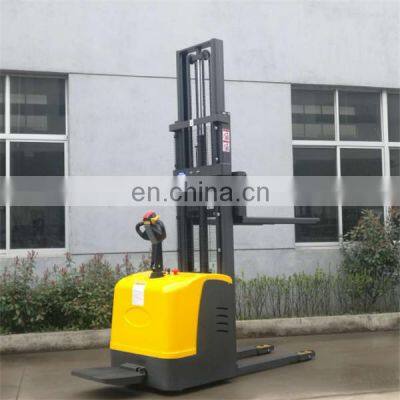 1t economic electric pallet stacker forklift with 24V battery