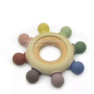 Wholesale Silicone Rudder Teether Rattle Toys By Weiqi photo-4