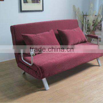 Modern Living Room Steel Structure Cheap Fabric Folding Futon Sofa Bed China Supplier