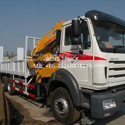 Low Price Beiben North Benz 6x4 Truck Mounted Crane 340HP Euro 2 Grue montee sur camion