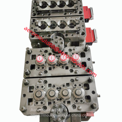 4 cavity plastic - double color cap mould supplier in China