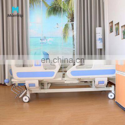 Low Price Manual Control Four Cranks ABS Side Rail Patient Ward Five Function Clinic Hopital ICU Bed Medical Beds photo-4