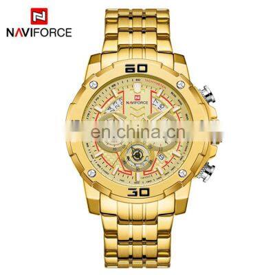 NAVIFORCE NF9175 fashionable chronograph watches mens watch water resistant daydate watches