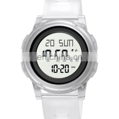 New arrival sport digital watch cheap wholesale Skmei 1732 waterproof transparent PU band unisex casual wristwatch