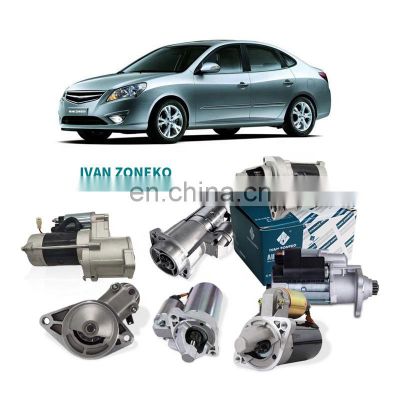 Ivanzoneko Chinese factory Wholesale Price Auto Parts Electric Car Engine Starter Motor For Hyundai Kia Korean Japanese car