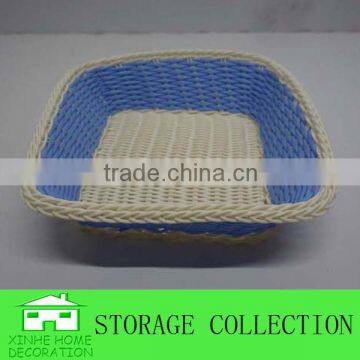 Handmade Plastic Rattan Bread Basket