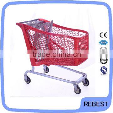 Supermarket plastic utility cart for sale