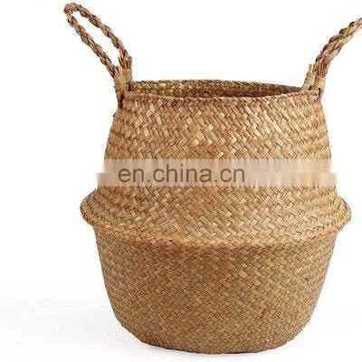 Wholesale High Quality Cheap Price Woven Seagrass Belly Basket