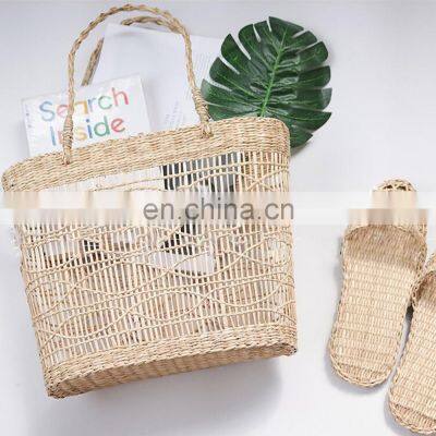 Handicraft women's seagrass handbags for every day Woven Tote Bag High Quality Wholesale