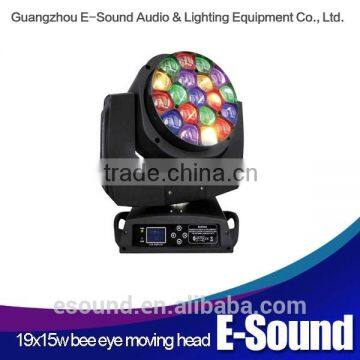 New Item big bee eye 19x15w led zoom moving head light