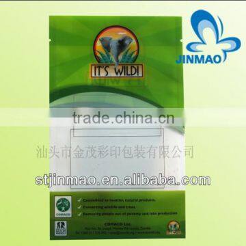 Plasitc heat seal food packaging bag for wild food