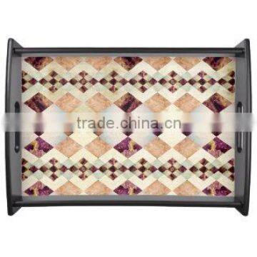 High end quality best selling special newest designed Horn inlay rectangular serving Tray from Vietnam