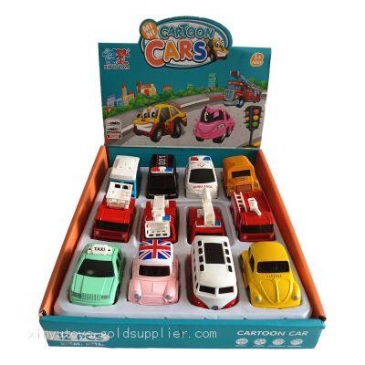 XINYU 12 Models Of Metal Car Toys Pullback 1:64 Scale Cartoon Diecast Car